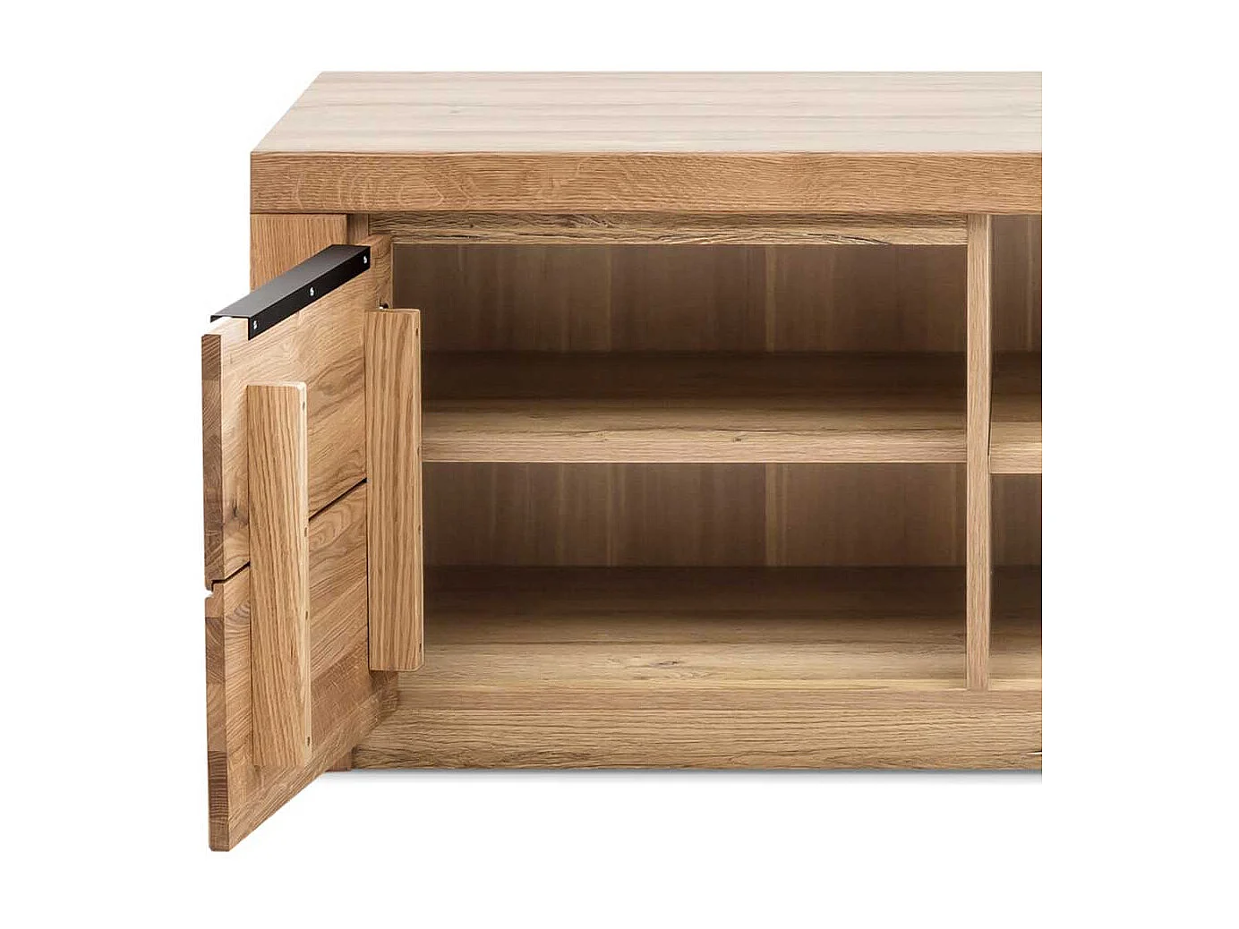 Phonoschrank 1 Tür 2 offene Fächer Eichefarben