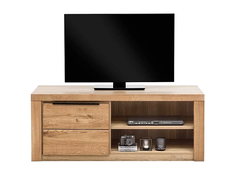 Phonoschrank 1 Tür 2 offene Fächer Eichefarben