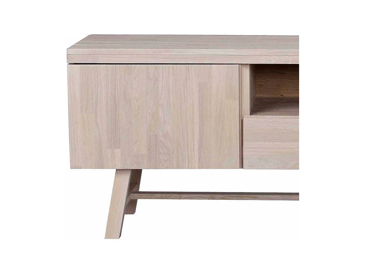 TV Board aus Eiche Massivholz White Wash geölt und gebürstet