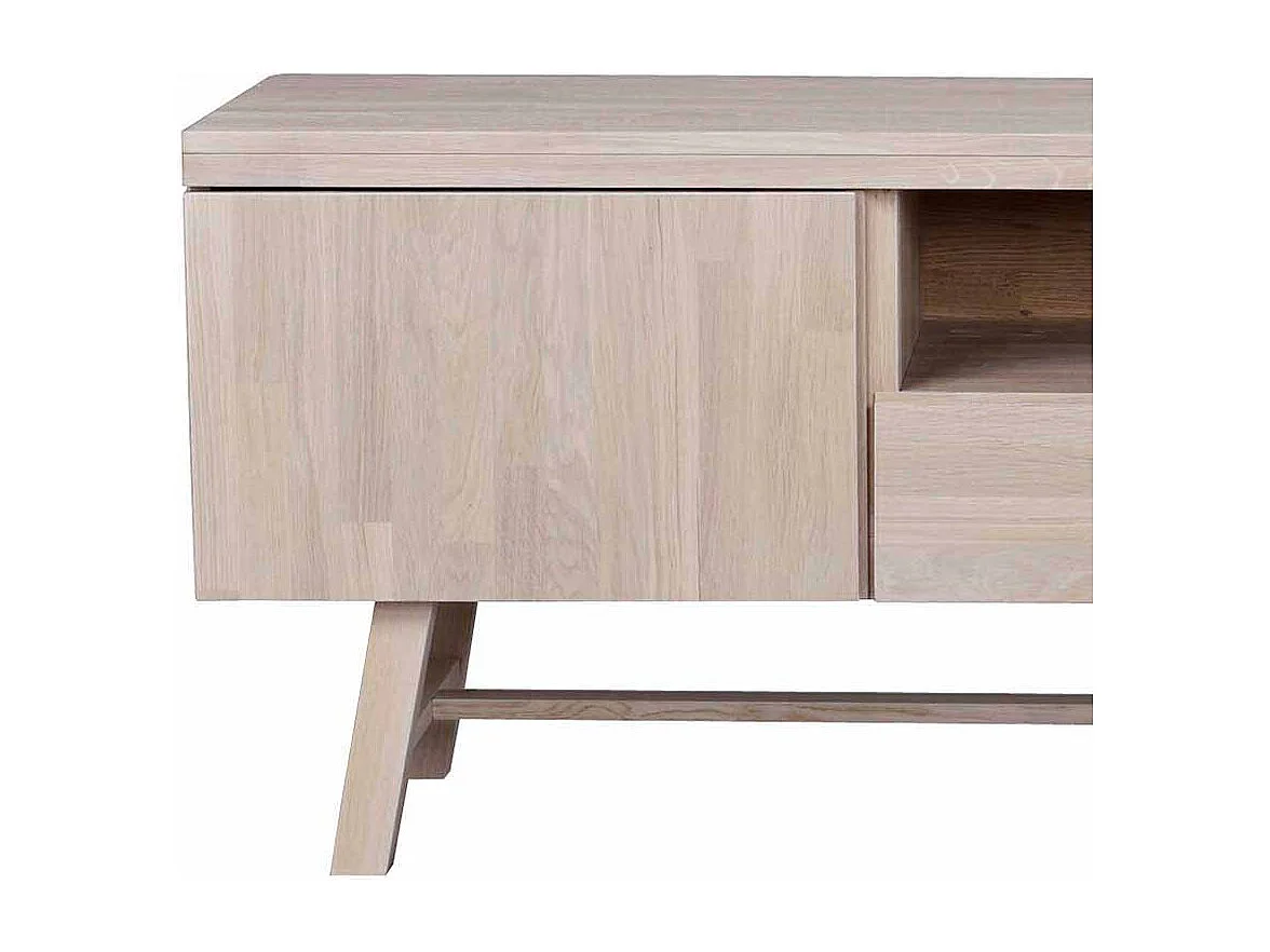 TV Board aus Eiche Massivholz White Wash geölt und gebürstet