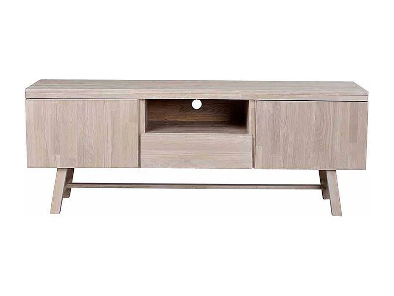 TV Board aus Eiche Massivholz White Wash geölt und gebürstet