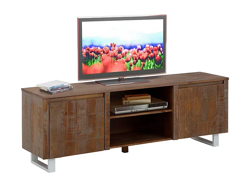 Modernes TV Lowboard in Kiefer dunkel gebürstet und lackiert 160 cm breit