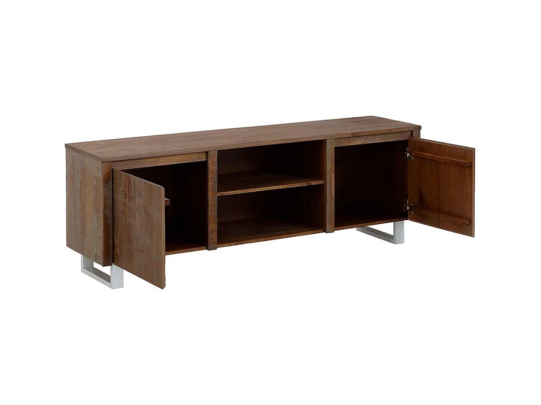 Modernes TV Lowboard in Kiefer dunkel gebürstet und lackiert 160 cm breit