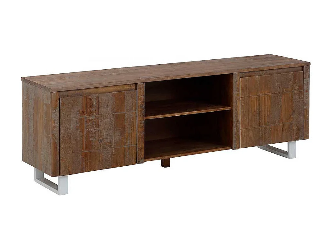 Modernes TV Lowboard in Kiefer dunkel gebürstet und lackiert 160 cm breit