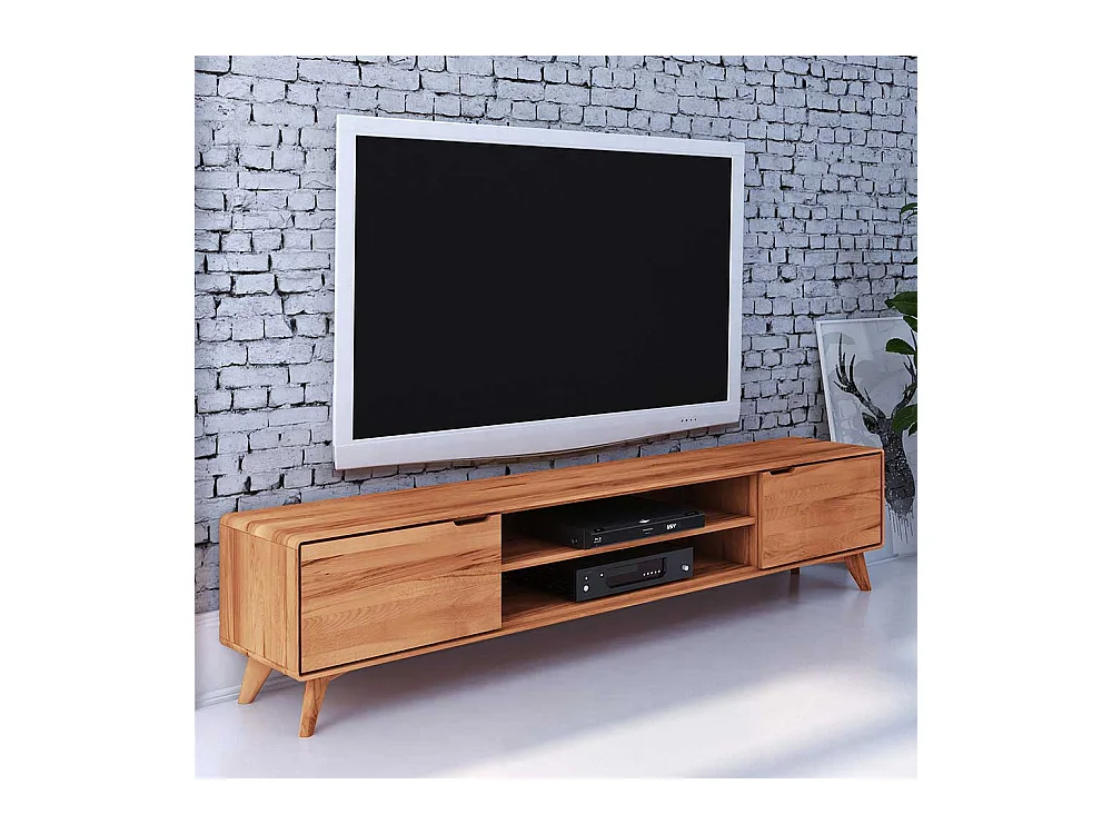 TV Lowboard aus Kernbuche Massivholz 220 cm breit