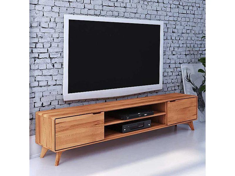 TV Lowboard aus Kernbuche Massivholz 220 cm breit
