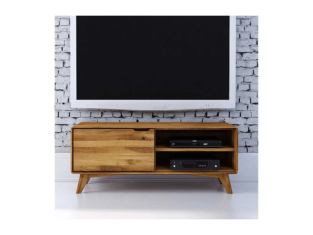 Fernsehtisch aus Wildeiche Massivholz Tür