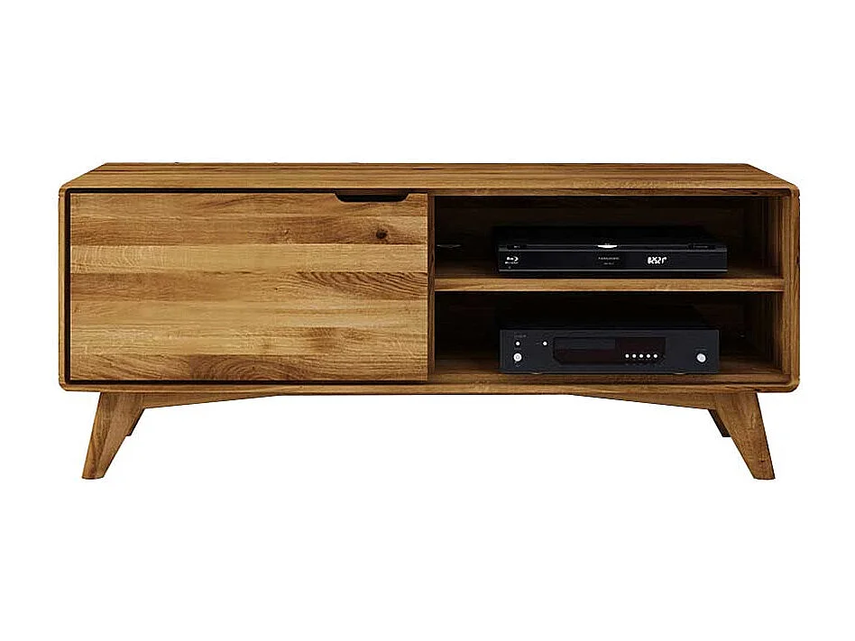 Fernsehtisch aus Wildeiche Massivholz Tür