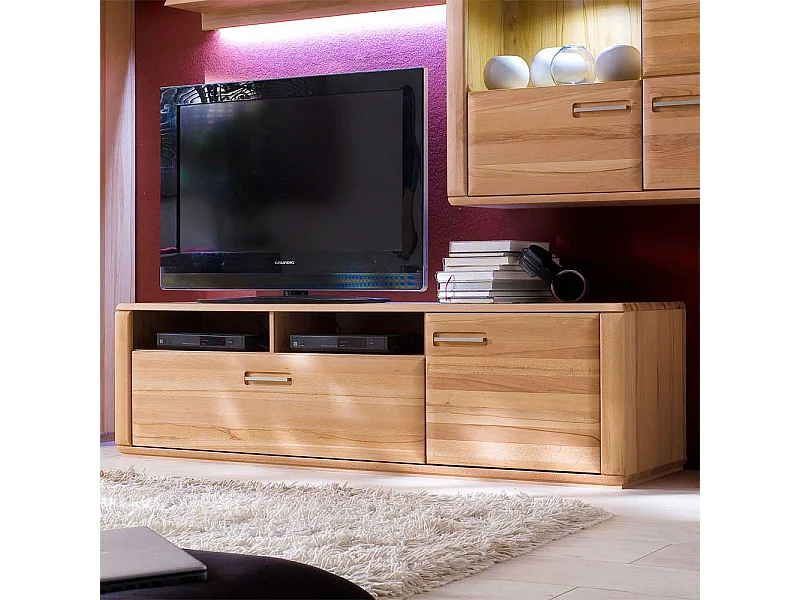 TV Element aus Kernbuche Massivholz 180 cm breit