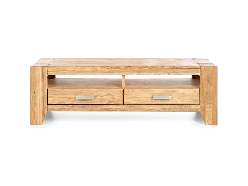 TV Phonotisch aus Wildeiche Massivholz zwei Schubladen