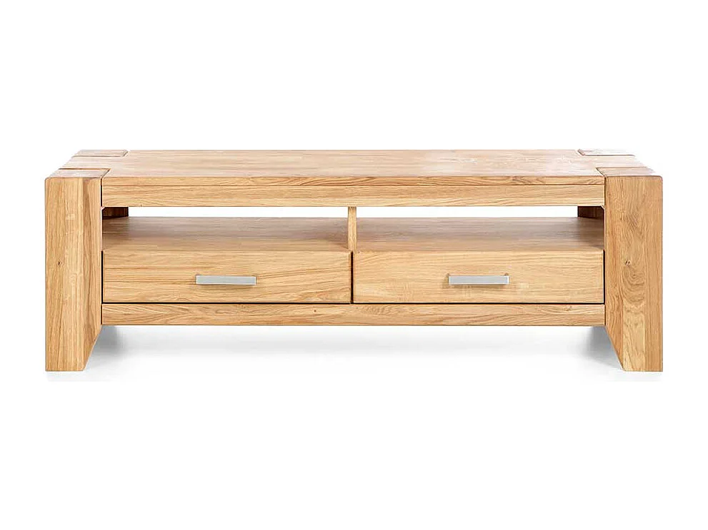 TV Phonotisch aus Wildeiche Massivholz zwei Schubladen