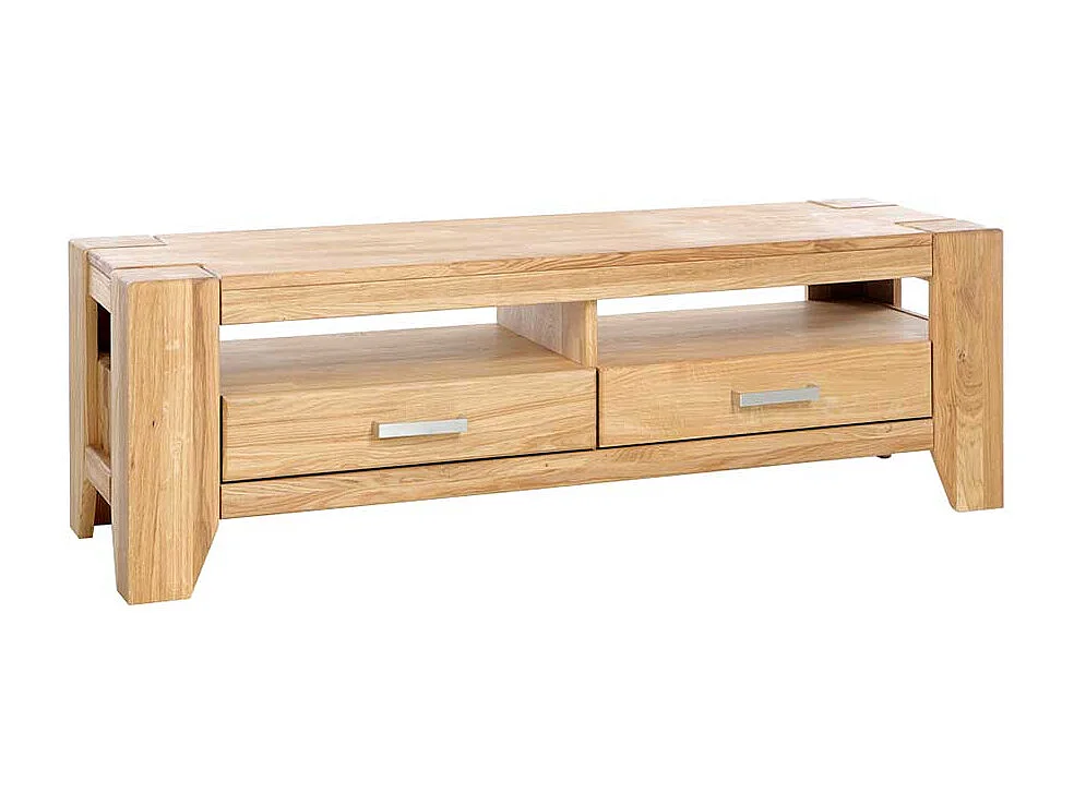 TV Phonotisch aus Wildeiche Massivholz zwei Schubladen