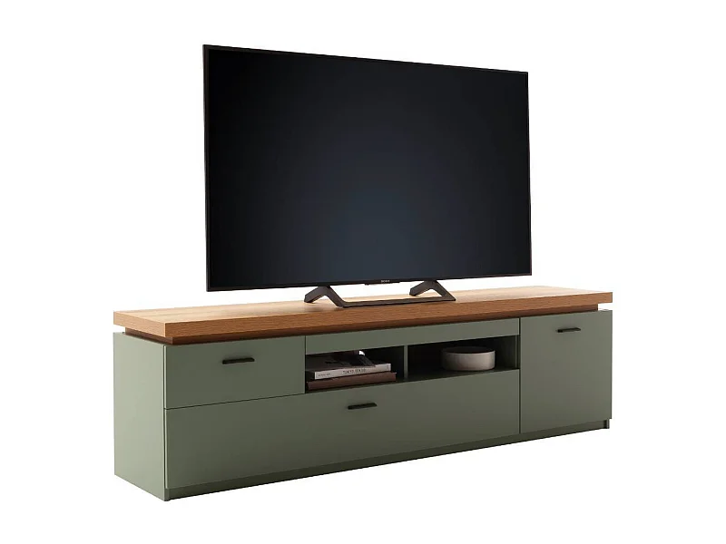 TV Lowboard Lowboard mit LED Beleuchtung und Schubladen