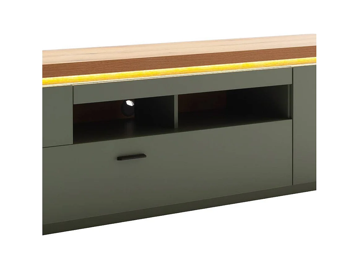 TV Lowboard Lowboard mit LED Beleuchtung und Schubladen