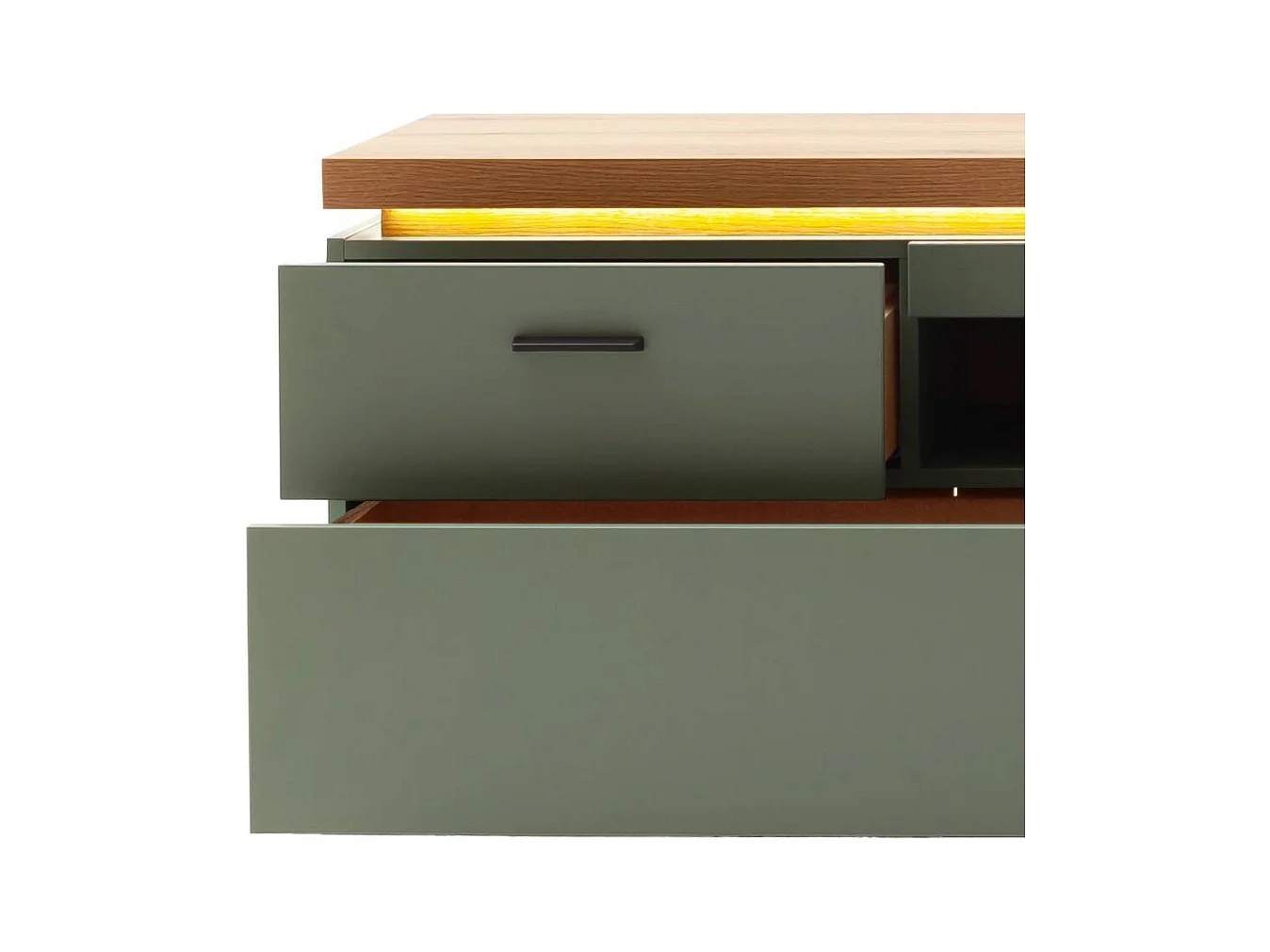 TV Lowboard Lowboard mit LED Beleuchtung und Schubladen