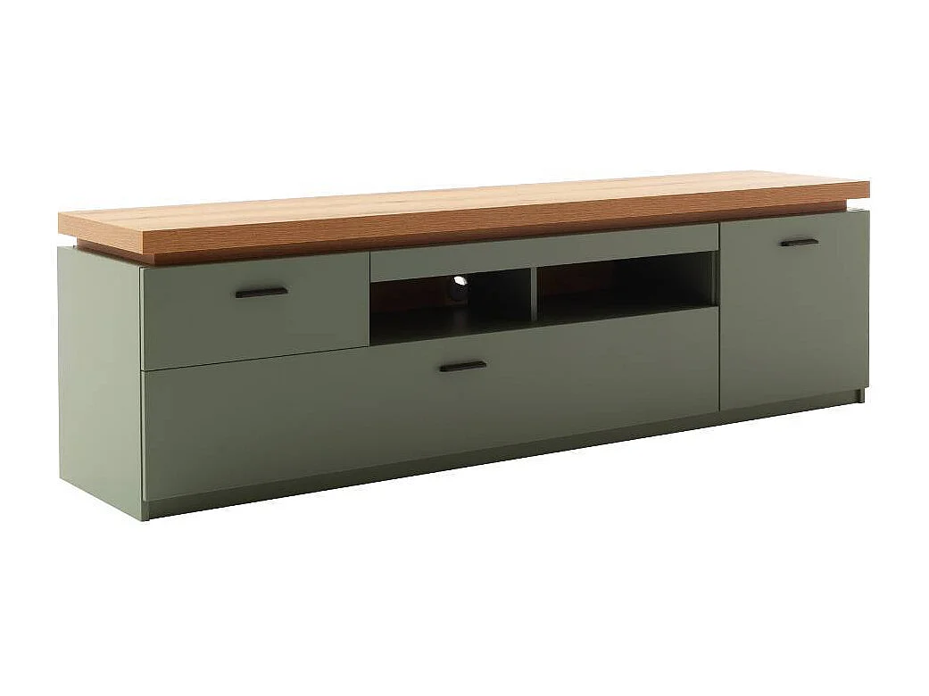 TV Lowboard Lowboard mit LED Beleuchtung und Schubladen