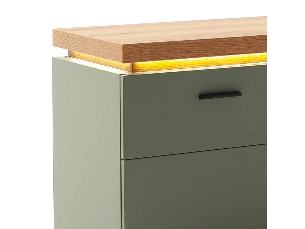 TV Lowboard Lowboard mit LED Beleuchtung und Schubladen