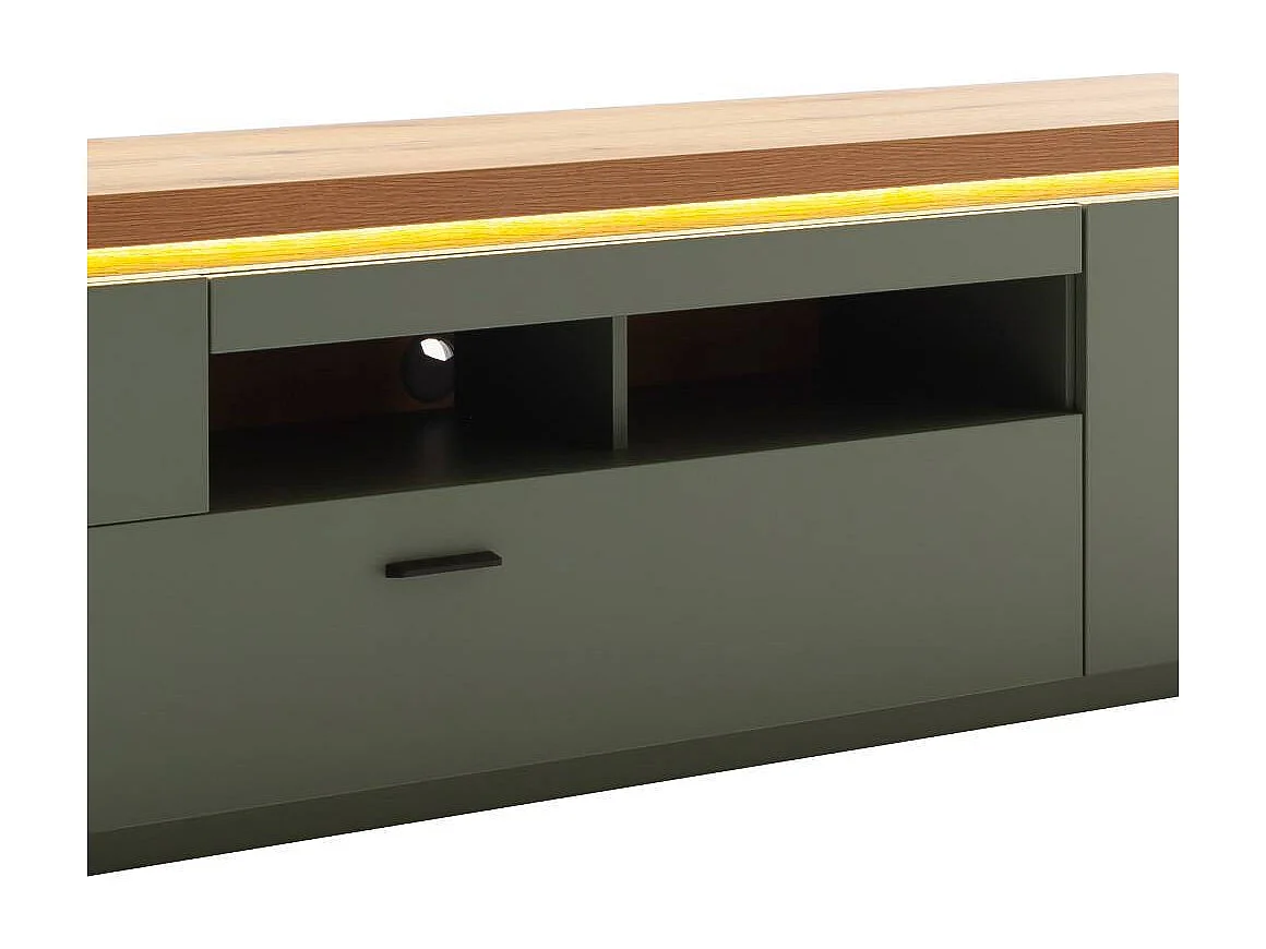 TV Lowboard Lowboard mit LED Beleuchtung und Schubladen