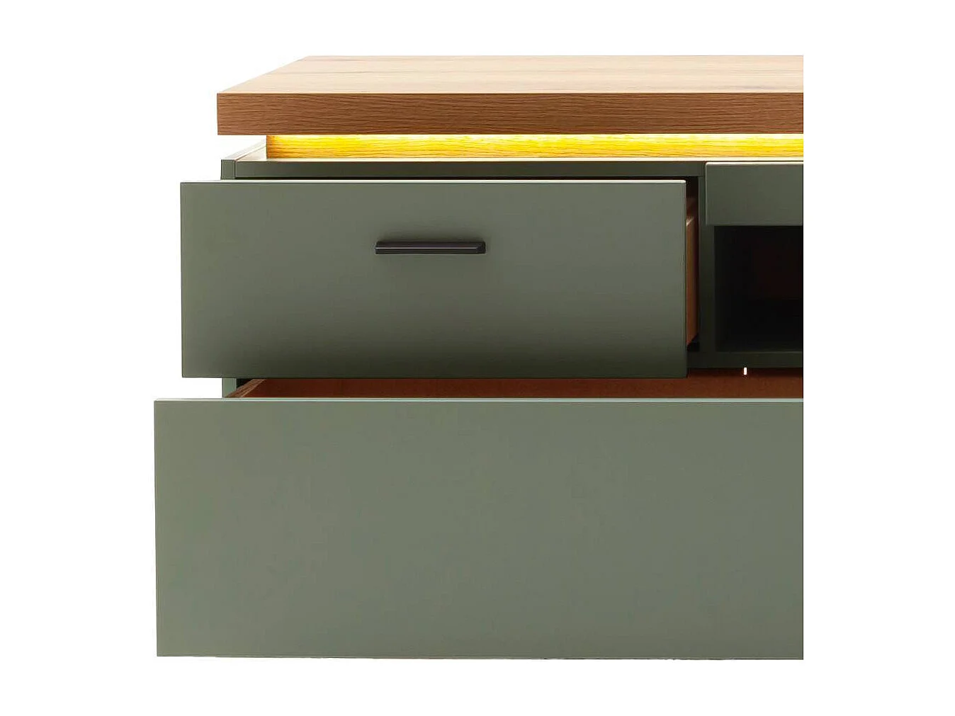 TV Lowboard Lowboard mit LED Beleuchtung und Schubladen