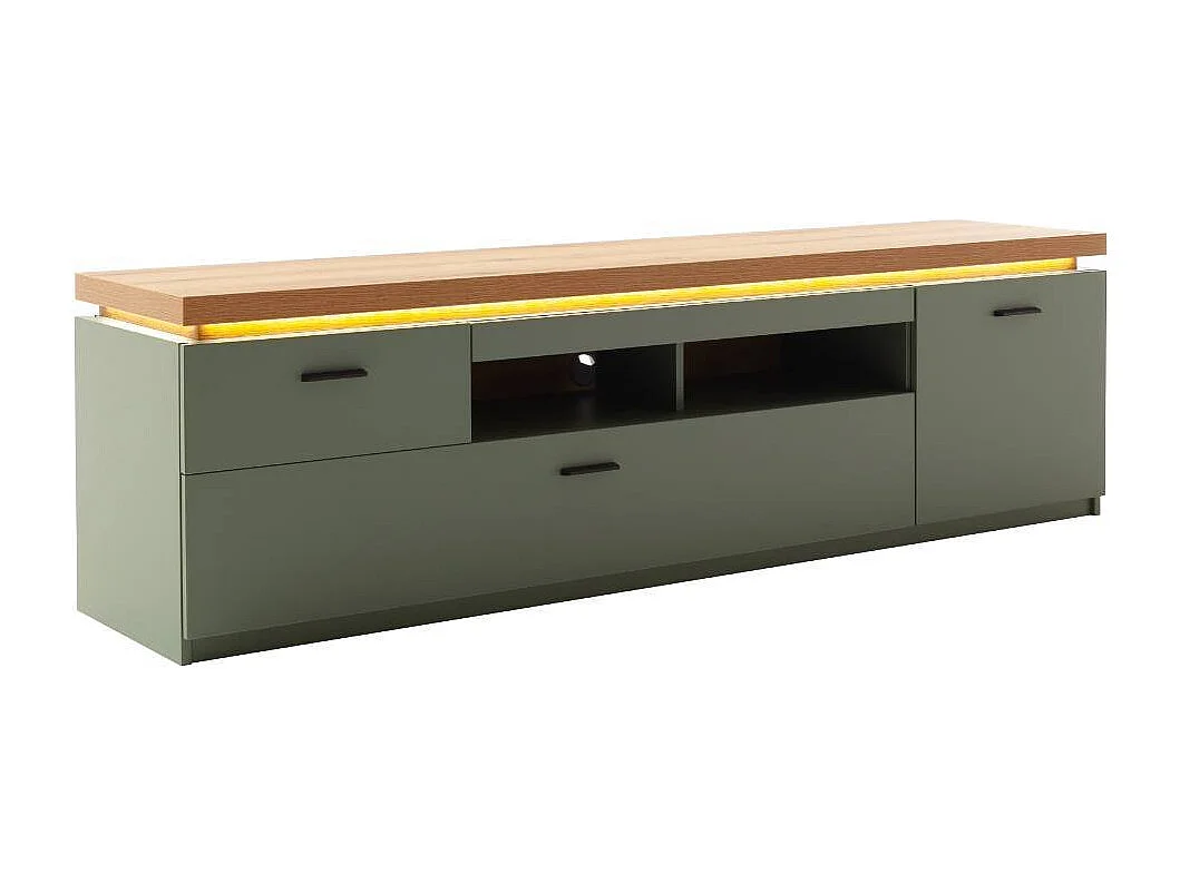 TV Lowboard Lowboard mit LED Beleuchtung und Schubladen