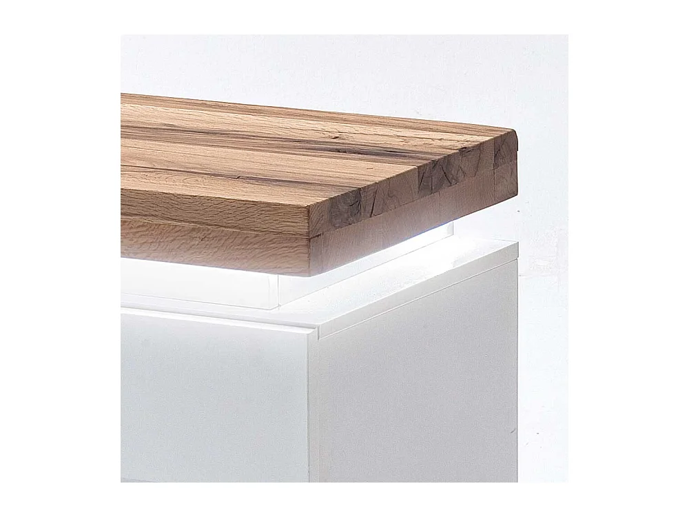 TV Board mit LED Beleuchtung Weiß matt