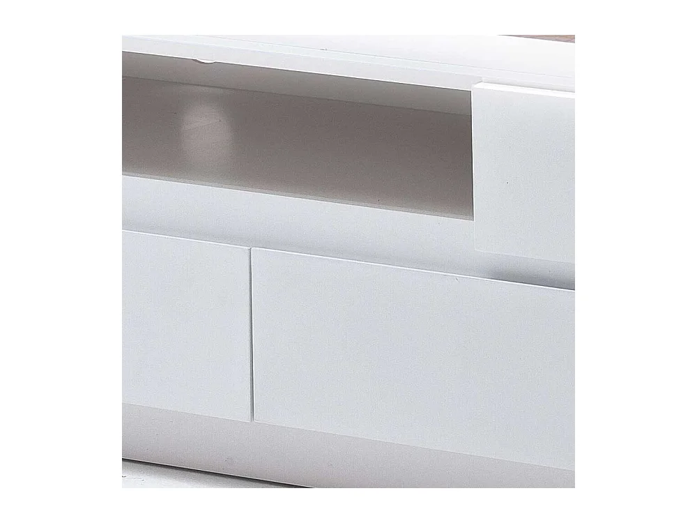 TV Board mit LED Beleuchtung Weiß matt