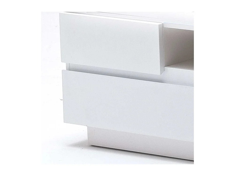 TV Board mit LED Beleuchtung Weiß matt