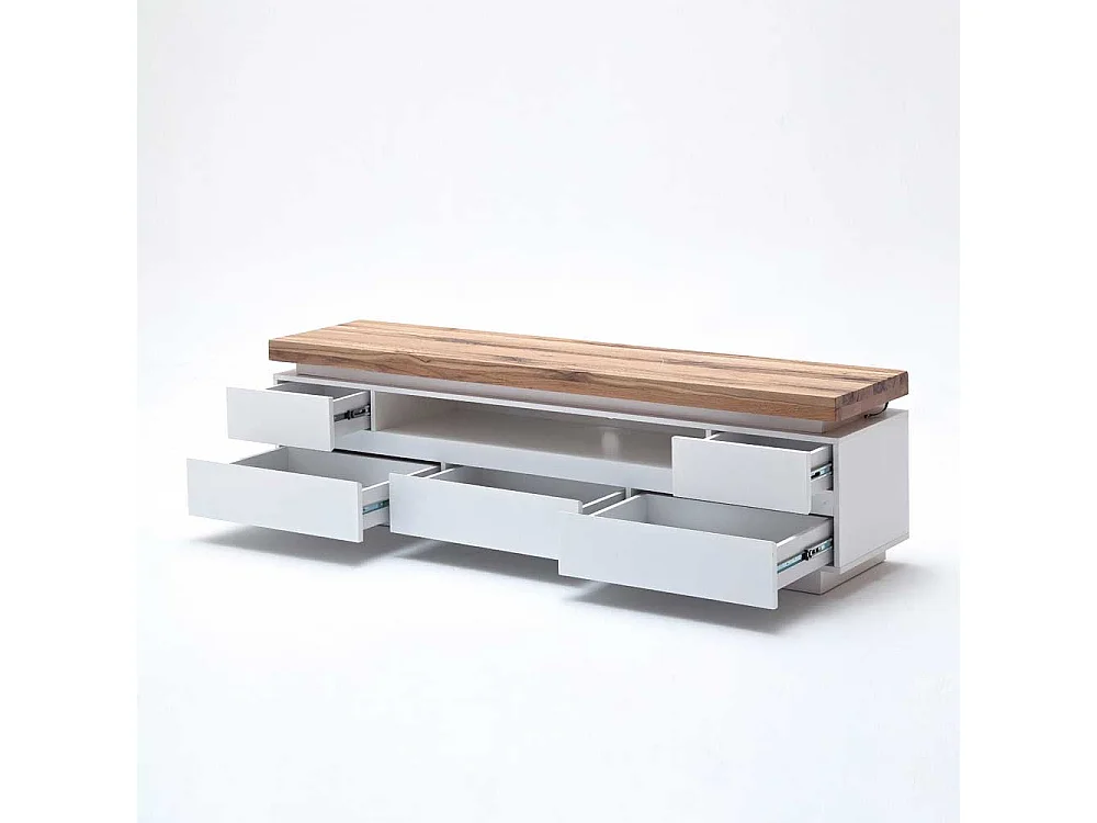 TV Board mit LED Beleuchtung Weiß matt