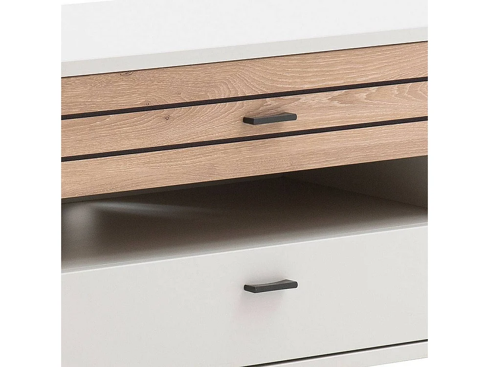 TV Lowboard Fernsehtisch mit Türen und einem offenen Gerätefach