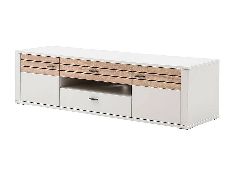 TV Lowboard Fernsehtisch mit Türen und einem offenen Gerätefach