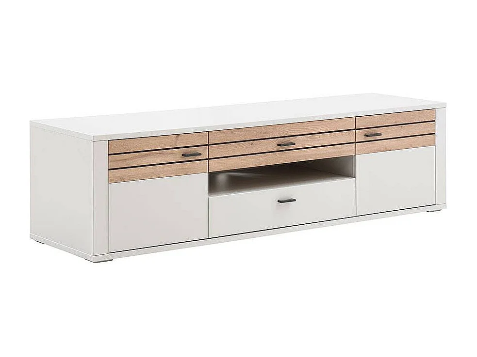 TV Lowboard Fernsehtisch mit Türen und einem offenen Gerätefach