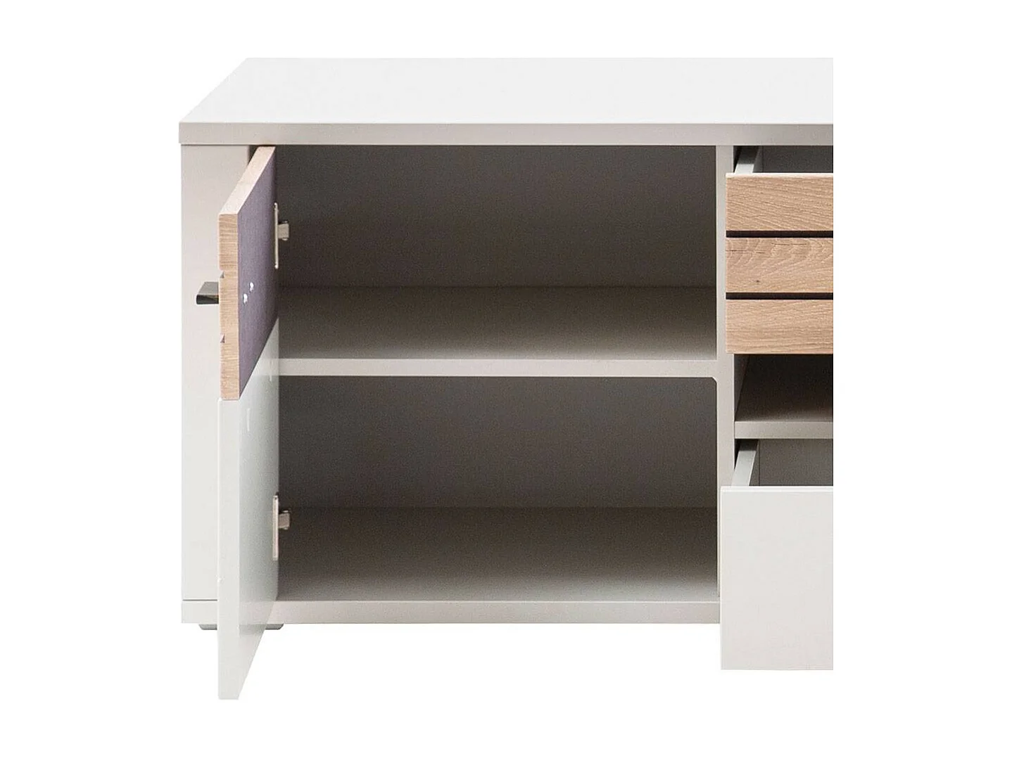 TV Lowboard Fernsehtisch mit Türen und einem offenen Gerätefach