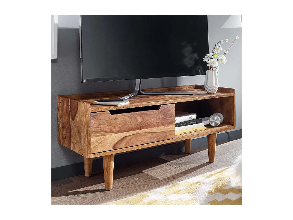 Fernsehunterschrank aus Sheesham Massivholz 95 cm breit