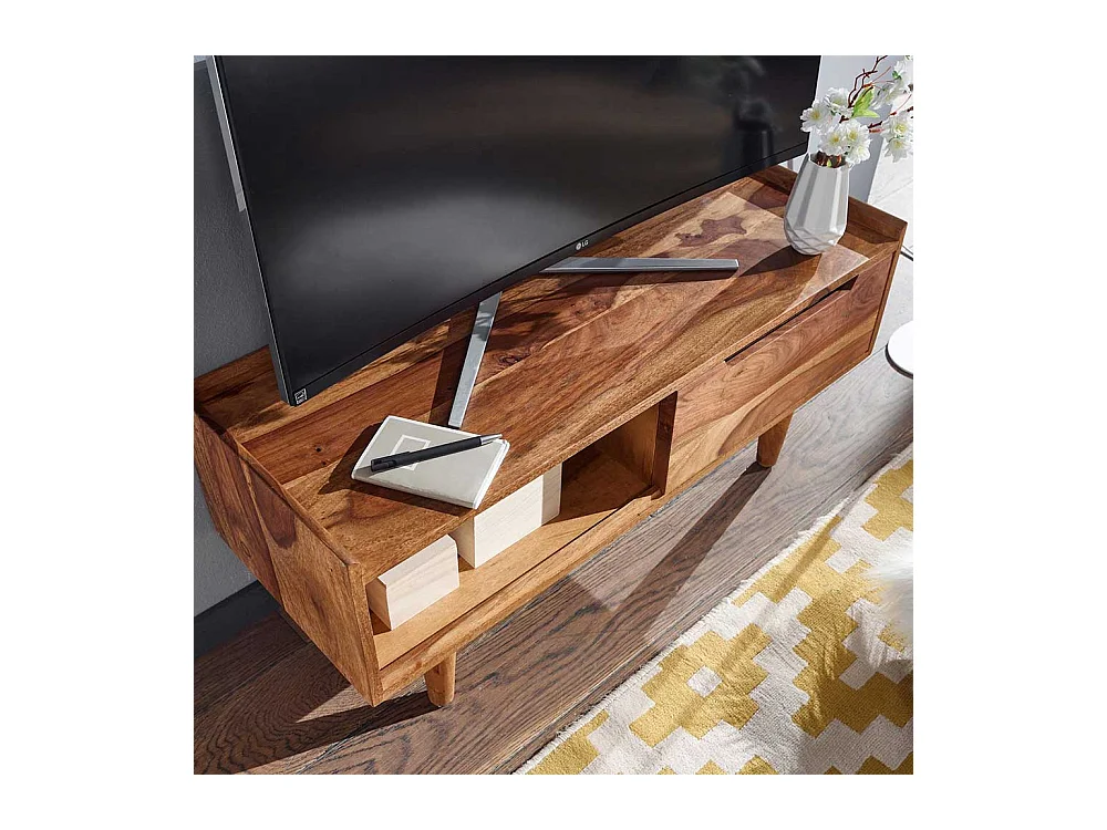Fernsehunterschrank aus Sheesham Massivholz 95 cm breit