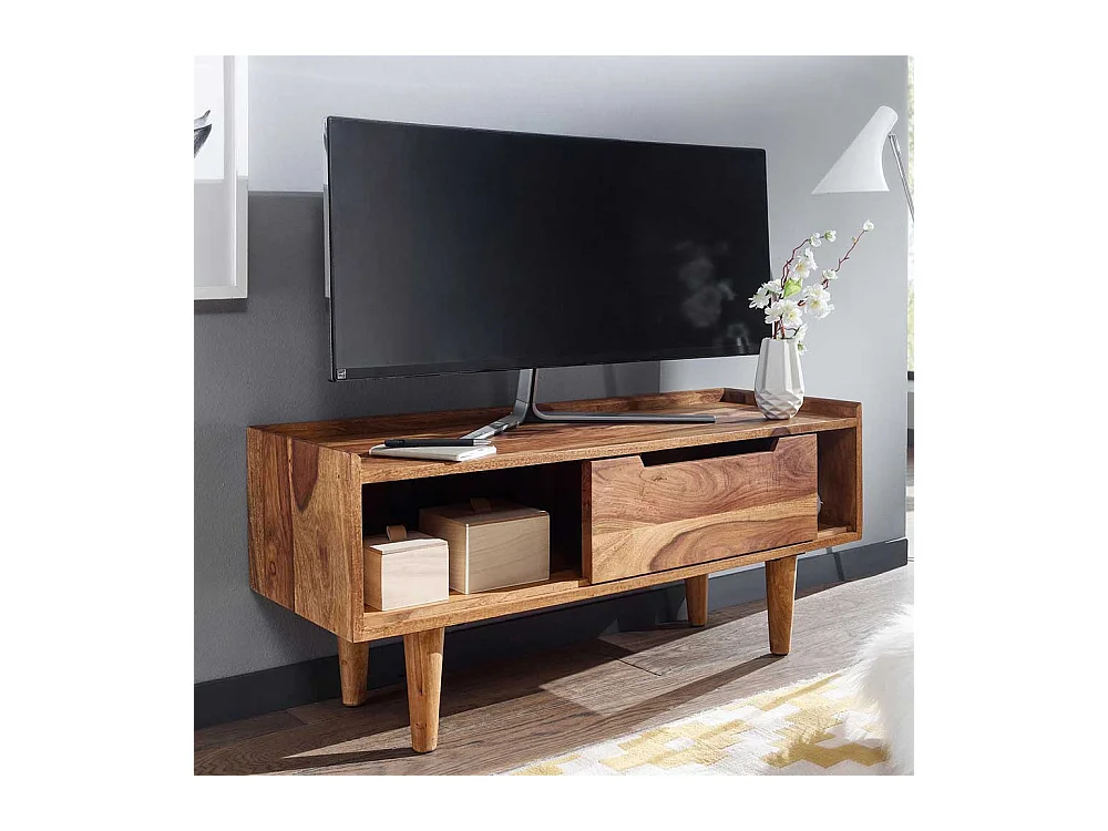 Fernsehunterschrank aus Sheesham Massivholz 95 cm breit
