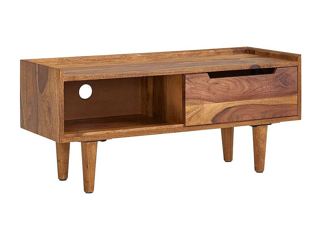 Fernsehunterschrank aus Sheesham Massivholz 95 cm breit
