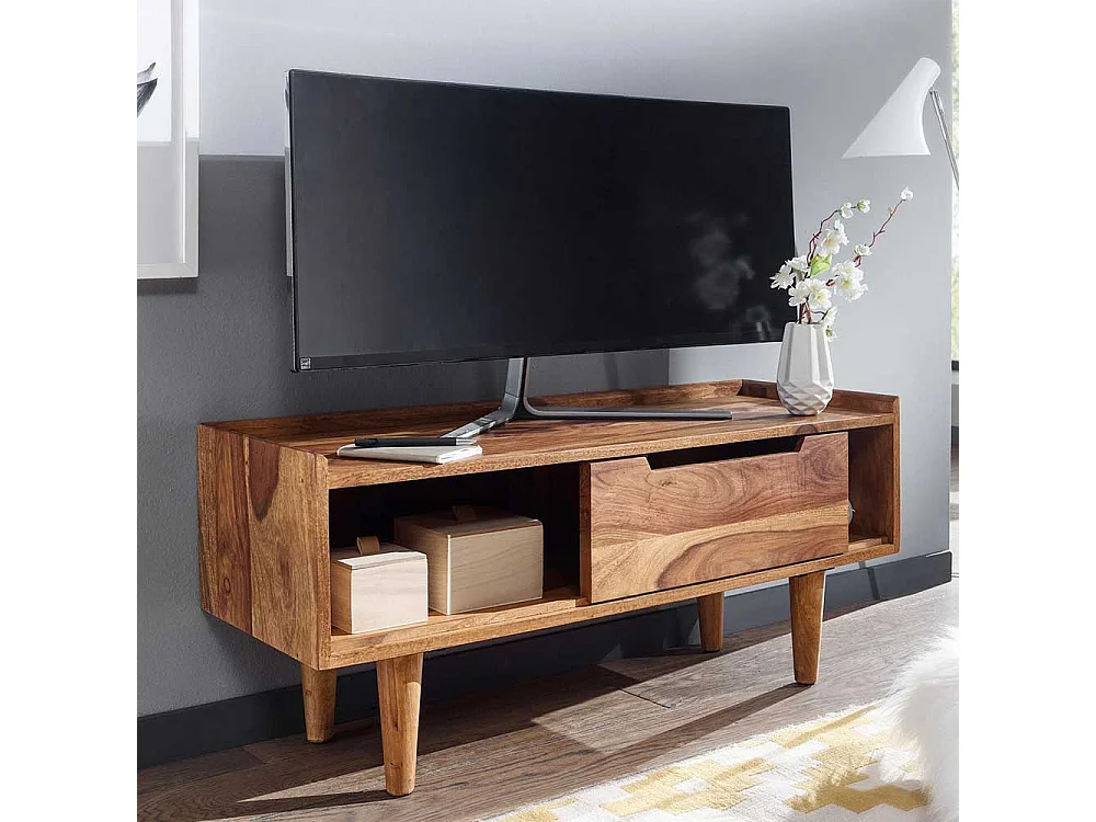 Fernsehunterschrank aus Sheesham Massivholz 95 cm breit