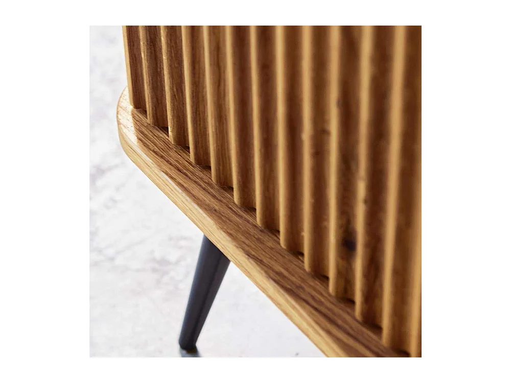 TV Möbel Wildeiche modern mit Metallgestell 180 cm breit