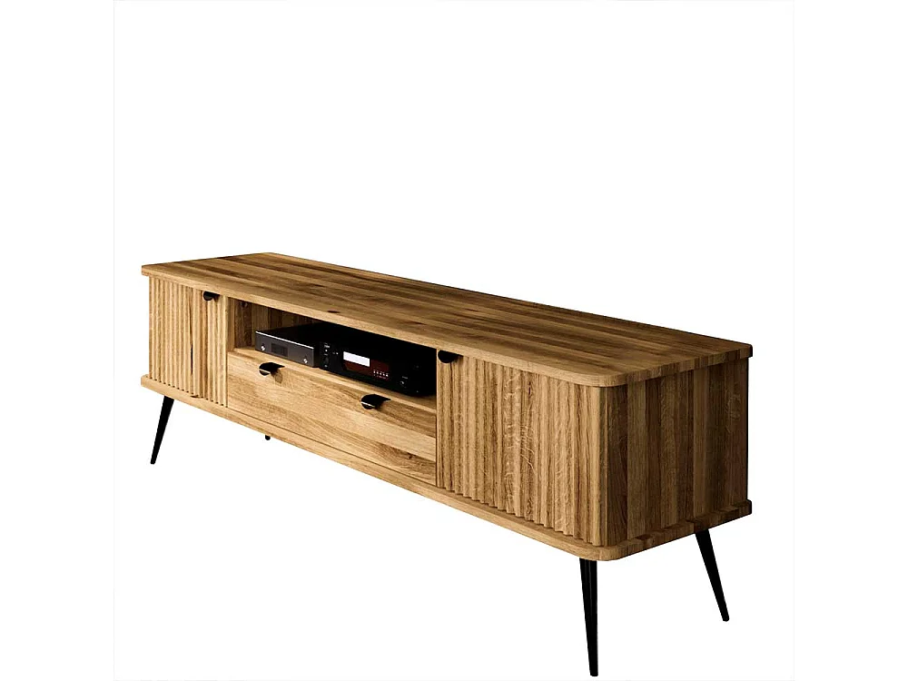 TV Möbel Wildeiche modern mit Metallgestell 180 cm breit