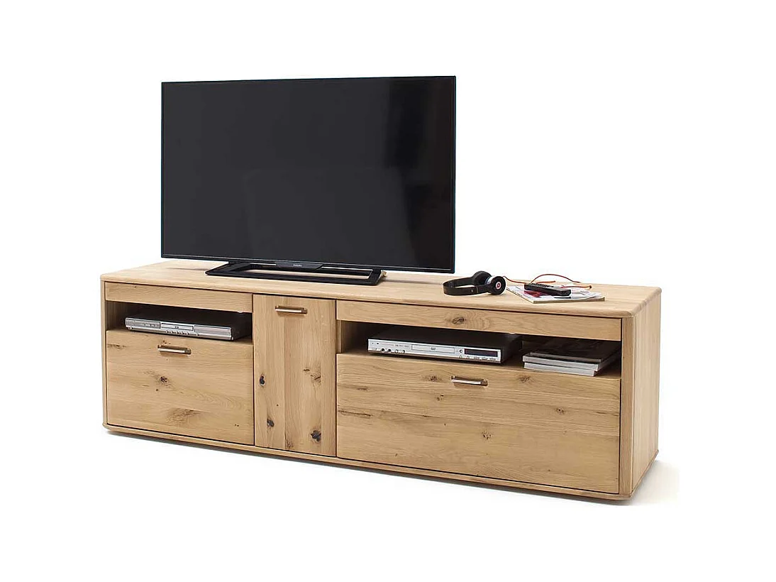 TV Lowboard in Eiche Bianco Eiche Massivholz