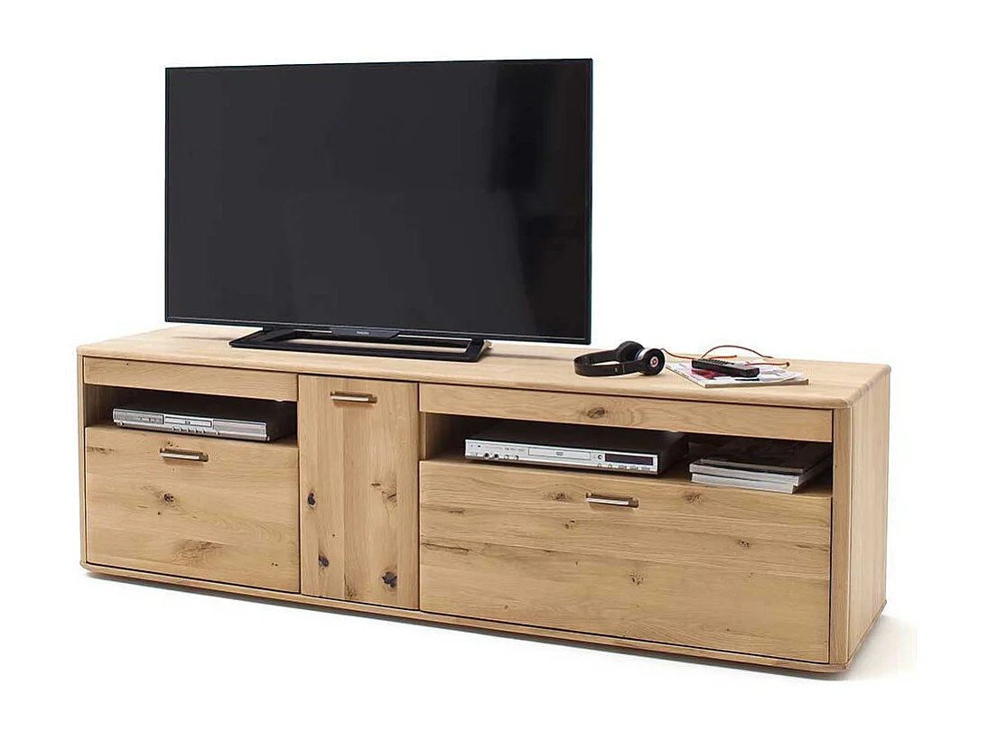 TV Lowboard in Eiche Bianco Eiche Massivholz
