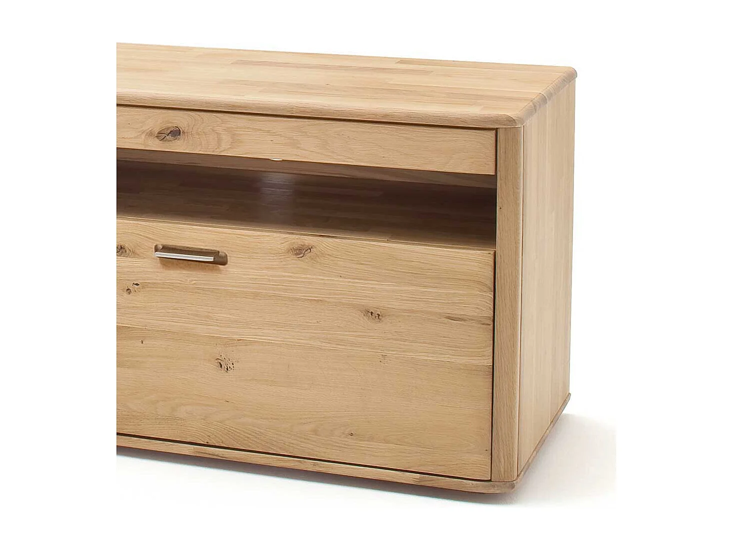 TV Lowboard in Eiche Bianco Eiche Massivholz