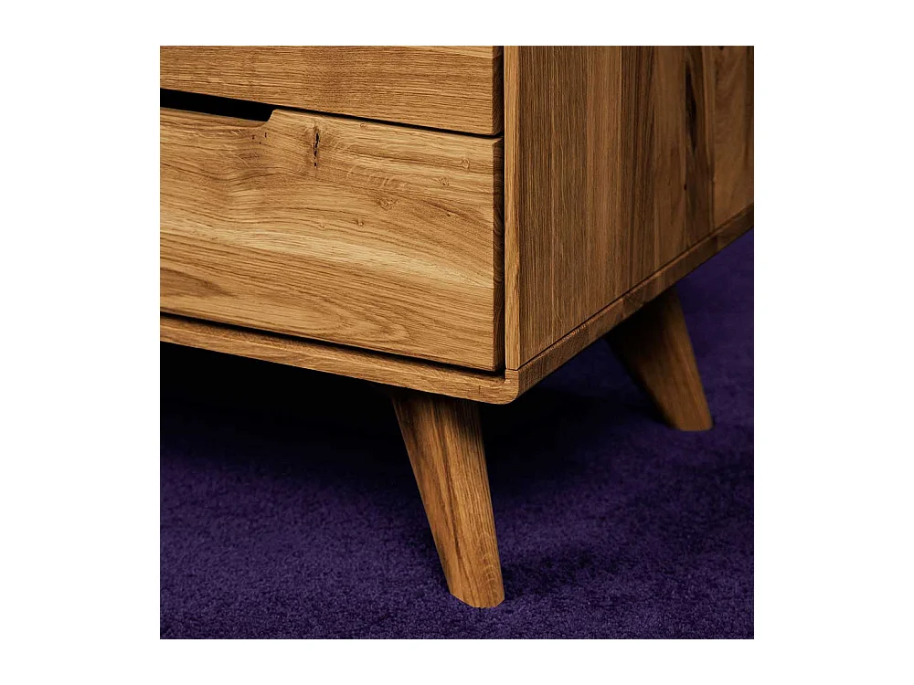 Holzkommode aus Wildeiche Massivholz 90 cm breit