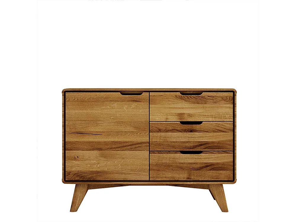 Holzkommode aus Wildeiche Massivholz 90 cm breit