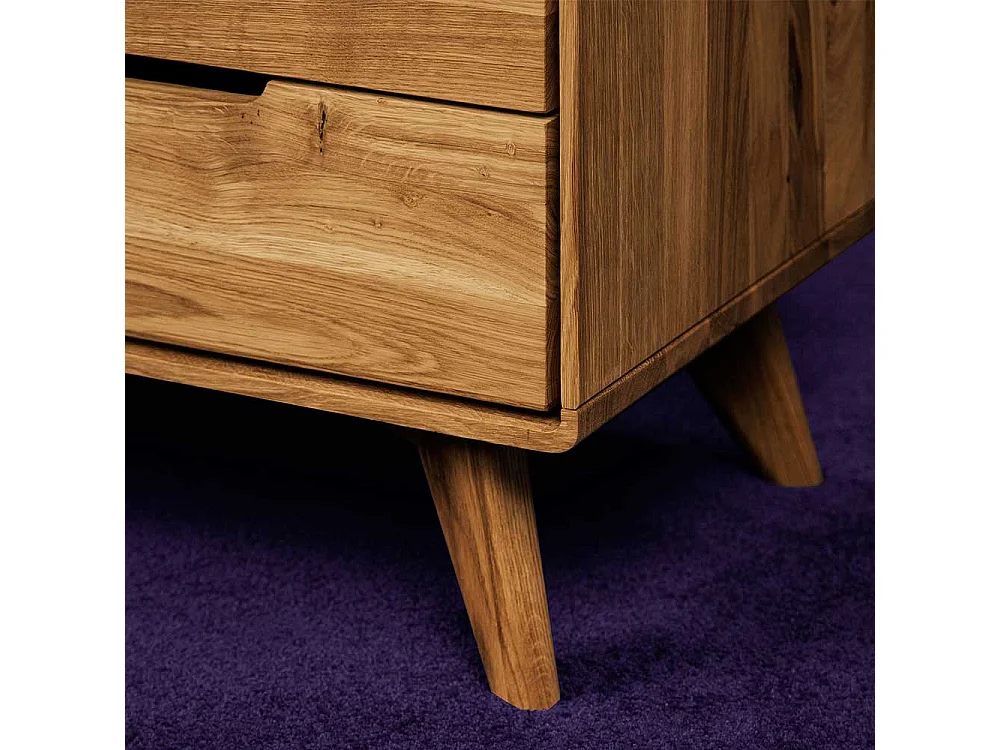 Holzkommode aus Wildeiche Massivholz 90 cm breit