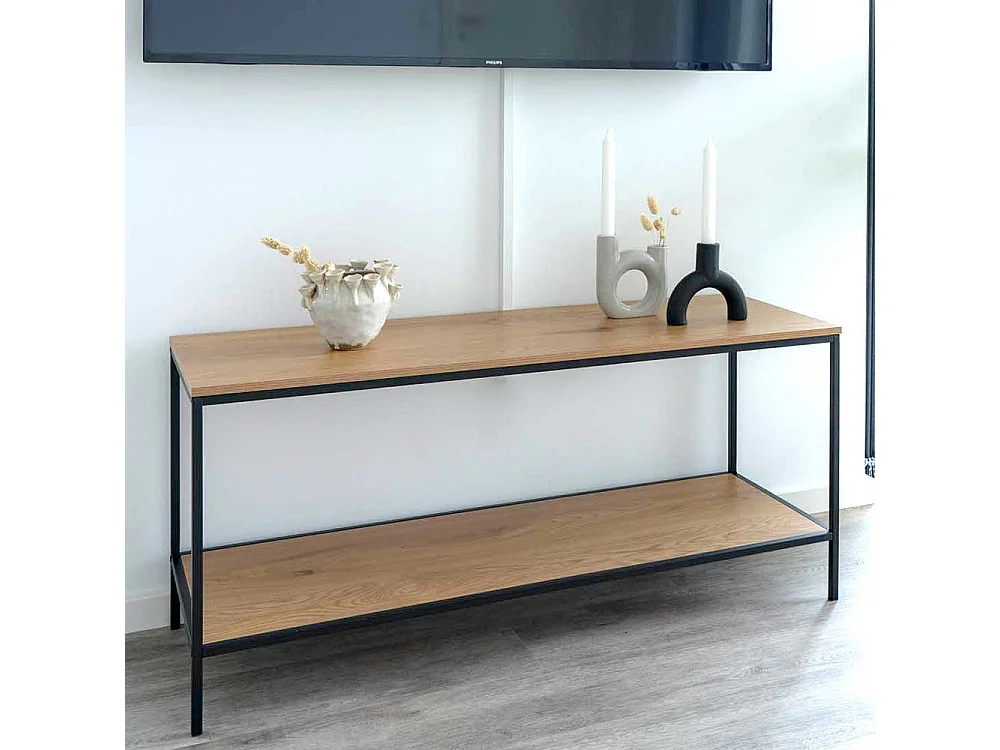 Fernsehmöbel in Eichefarben und Schwarz modernem Design