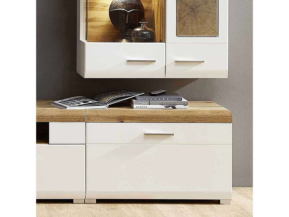 Fernsehtisch in Weiß Eiche 80 cm breit