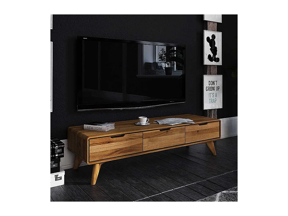 TV Möbel aus Wildeiche Massivholz geölt