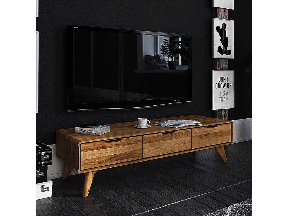 TV Möbel aus Wildeiche Massivholz geölt