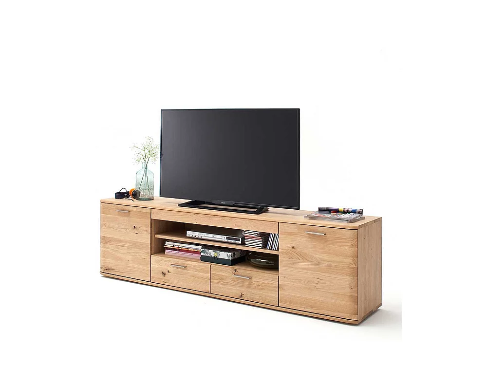 TV Lowboard in Eiche Bianco 200 cm breit